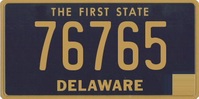 DE license plate 76765