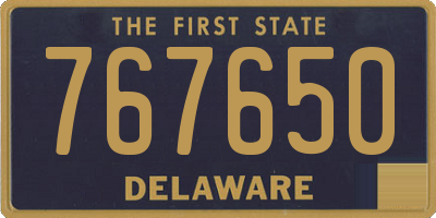 DE license plate 767650