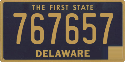 DE license plate 767657