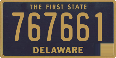DE license plate 767661