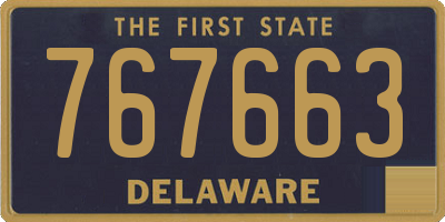 DE license plate 767663
