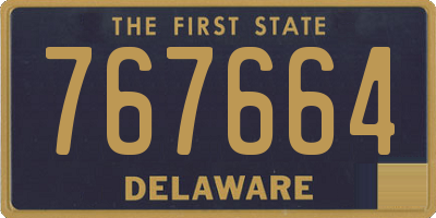 DE license plate 767664