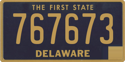 DE license plate 767673