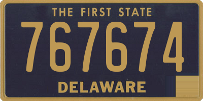 DE license plate 767674