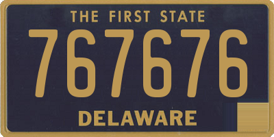 DE license plate 767676