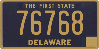 DE license plate 76768