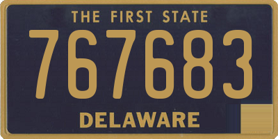 DE license plate 767683