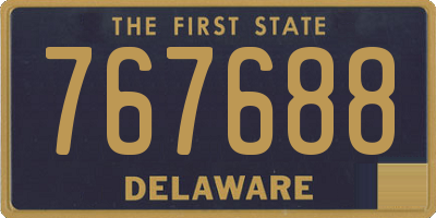 DE license plate 767688