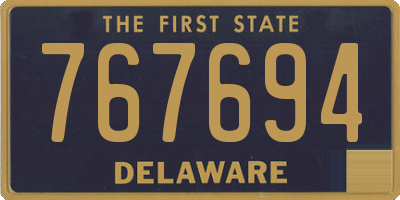DE license plate 767694