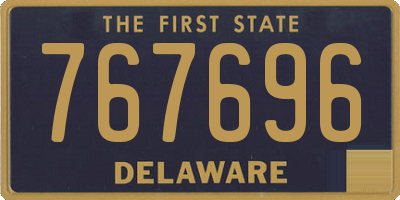 DE license plate 767696