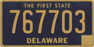 DE license plate 767703