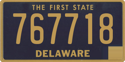DE license plate 767718