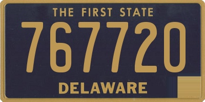 DE license plate 767720