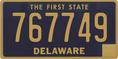 DE license plate 767749