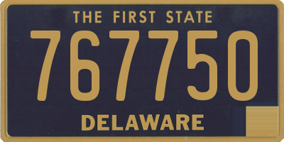 DE license plate 767750