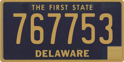 DE license plate 767753