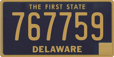 DE license plate 767759