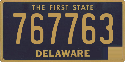 DE license plate 767763