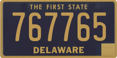 DE license plate 767765