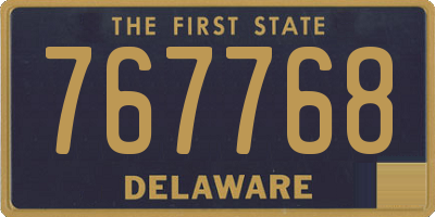 DE license plate 767768