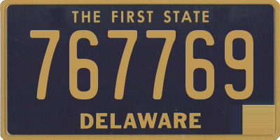 DE license plate 767769