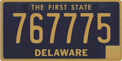 DE license plate 767775