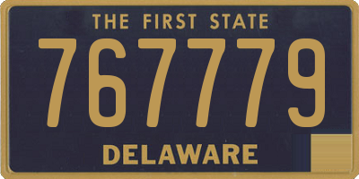 DE license plate 767779