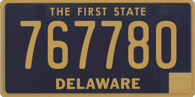 DE license plate 767780