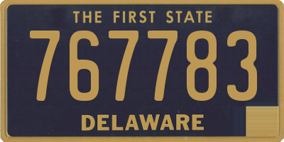 DE license plate 767783