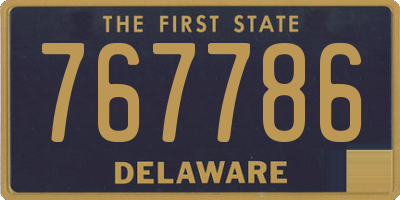 DE license plate 767786