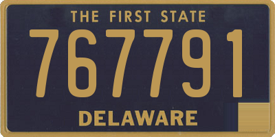 DE license plate 767791