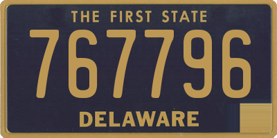 DE license plate 767796
