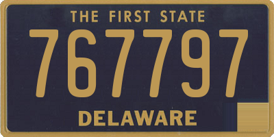 DE license plate 767797