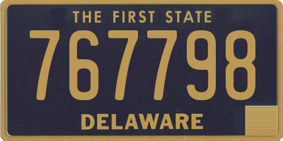 DE license plate 767798