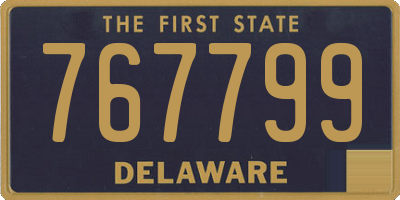 DE license plate 767799