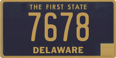 DE license plate 7678