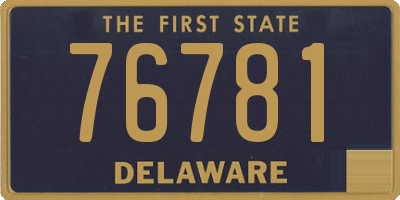 DE license plate 76781