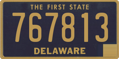 DE license plate 767813