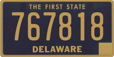 DE license plate 767818