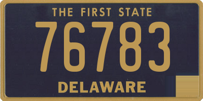 DE license plate 76783
