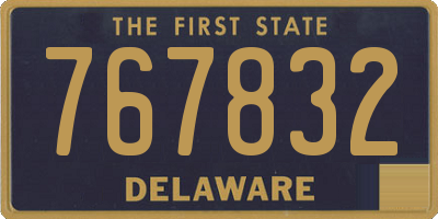 DE license plate 767832