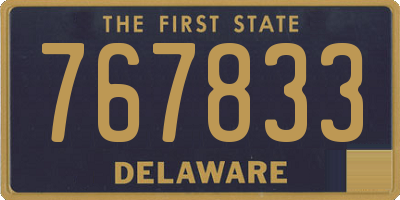 DE license plate 767833