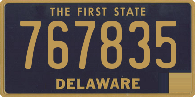 DE license plate 767835