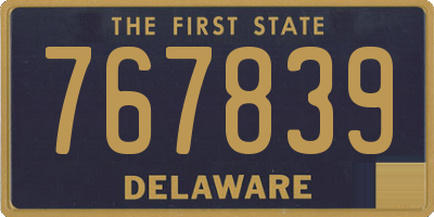 DE license plate 767839