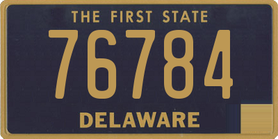 DE license plate 76784