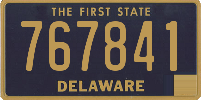 DE license plate 767841