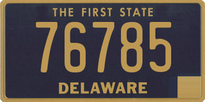 DE license plate 76785