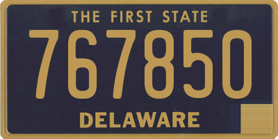 DE license plate 767850