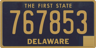 DE license plate 767853
