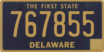 DE license plate 767855